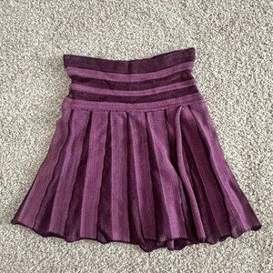 Vintage Y2K Purple Striped Boho Tamara Catz Knit Strapless Top Beach Size S